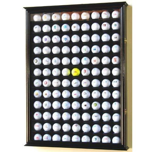 人気ブランド 108 ゴルフボールディスプレイケース キャビネット 壁ラックホルダー 98 Uv保護 ロック可能 ブラック 並 受賞店舗 Atempletonphoto Com
