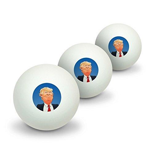 高い素材 ハッピードナルドトランプはアメリカをすばらしくするノベルティ卓球ピンポンボール3パック 限定価格セール Hvo Or Tz