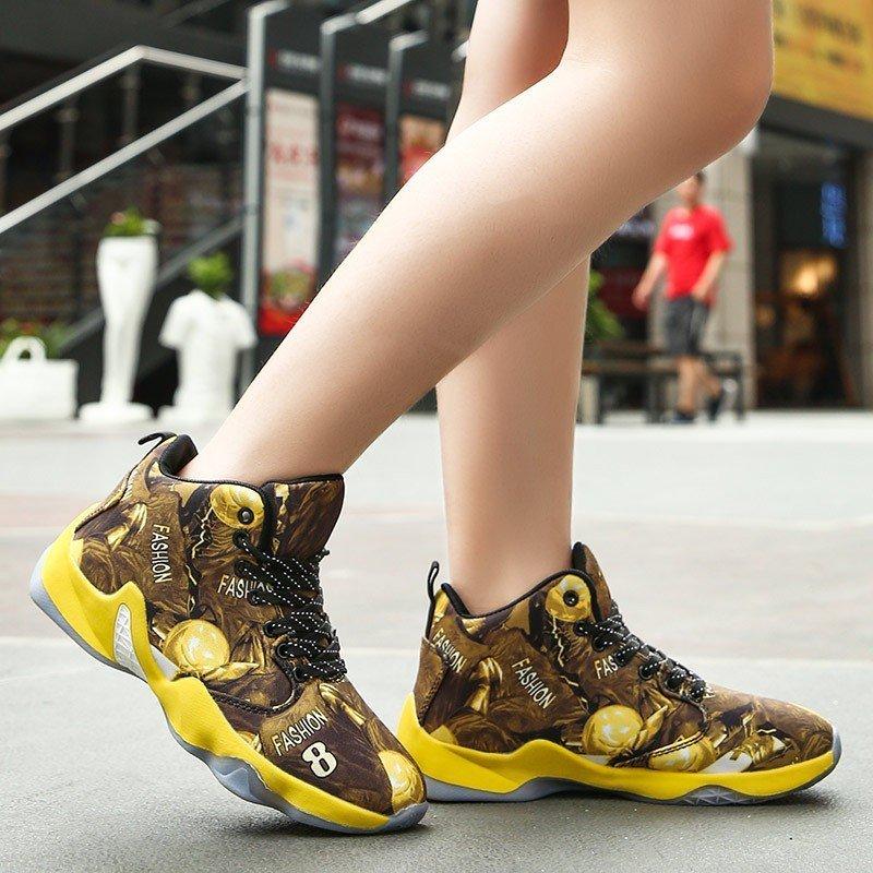 バスケットボールシューズ メンズ ハイカット スニーカー レディース 靴 スポーツシューズ 防滑 男女兼用 アウトドア 特別セーフ 衝撃 耐久 カップルお揃い