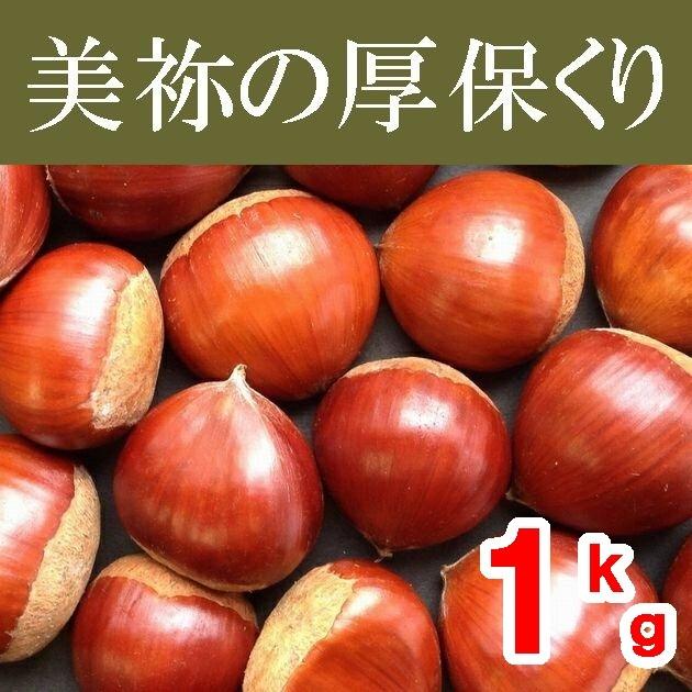 残りわずか】【冷蔵保管】美祢の厚保栗（あつくり）1kg【山口県美祢
