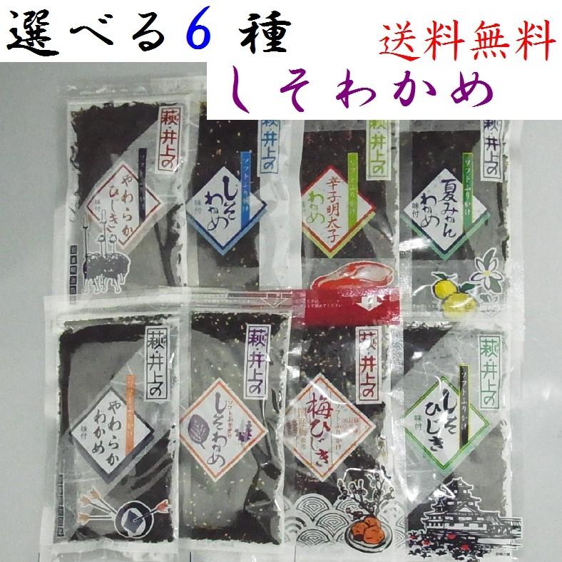 メール便【送料無料】『井上商店のしそわかめ選べる６袋セット』 :500-hi51:yamaguchiきらら特産品 - 通販 - Yahoo!ショッピング