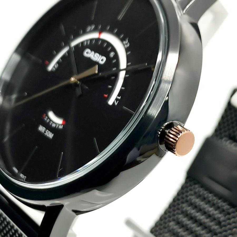 CASIO メンズ クォーツ 腕時計 ステンレススチール アナログ デイデイトカレンダー 3針 ブラック シルバー MTP-B105MB-1A｜yamaguchitradhing｜04