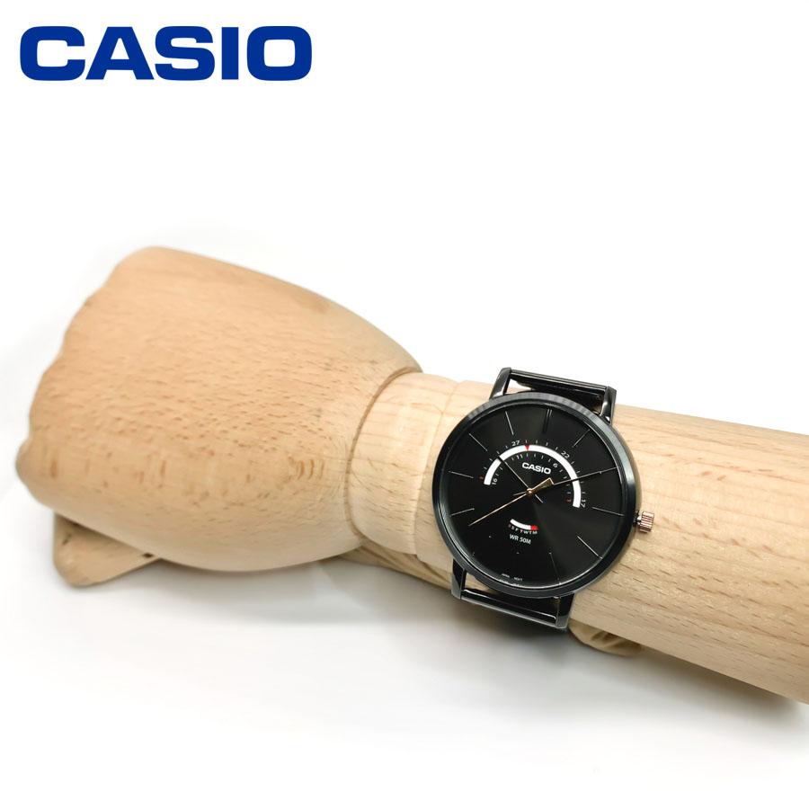 CASIO メンズ クォーツ 腕時計 ステンレススチール アナログ デイデイトカレンダー 3針 ブラック シルバー MTP-B105MB-1A｜yamaguchitradhing｜06