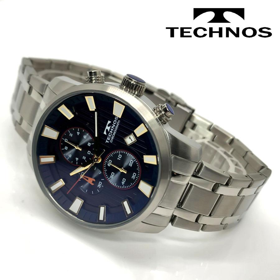 TECHNOS テクノス CHRONOGRAPH クロノグラフ メンズ 腕時計 日常生活防水 ステンレススチール デイトカレンダー T0B71SN｜yamaguchitradhing｜02
