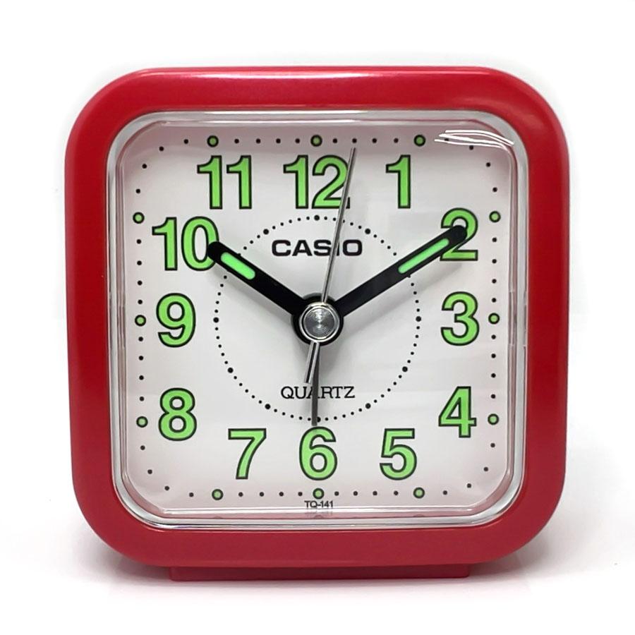 CASIO カシオ 置き時計 アラーム 目覚まし時計 時計 クロック アナログ クオーツ 小型 電池付き スクエア TQ-141-4 :TQ ...