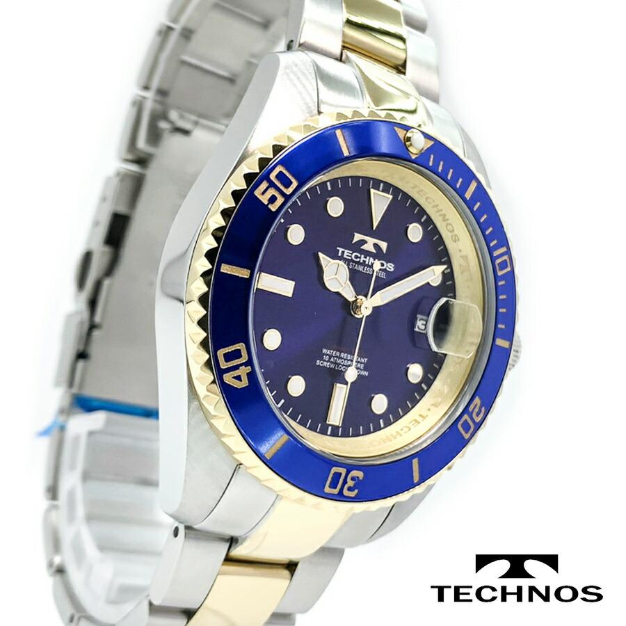 腕時計メンズ電池交換済みテクノスTECHNOSダイバーズ10気圧防水TSM402 