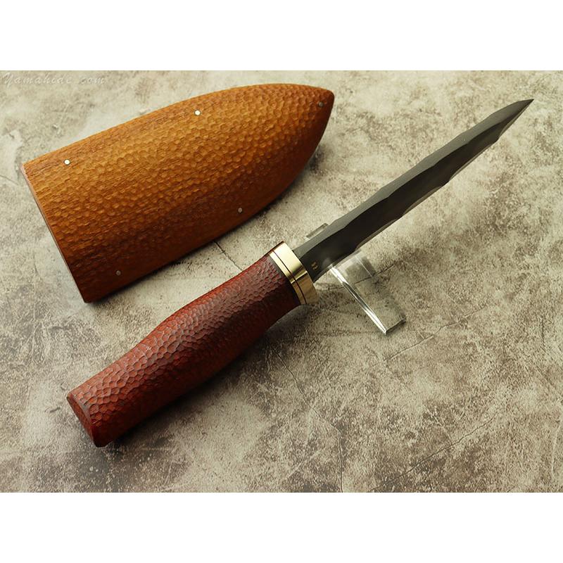 浦邊 謙三 作 1056 打製 石器型 ハンターナイフ Kenzo Urabe 浦邊 謙三 作 1056 打製 石器型 ハンターナイフ Kenzo Urabe
