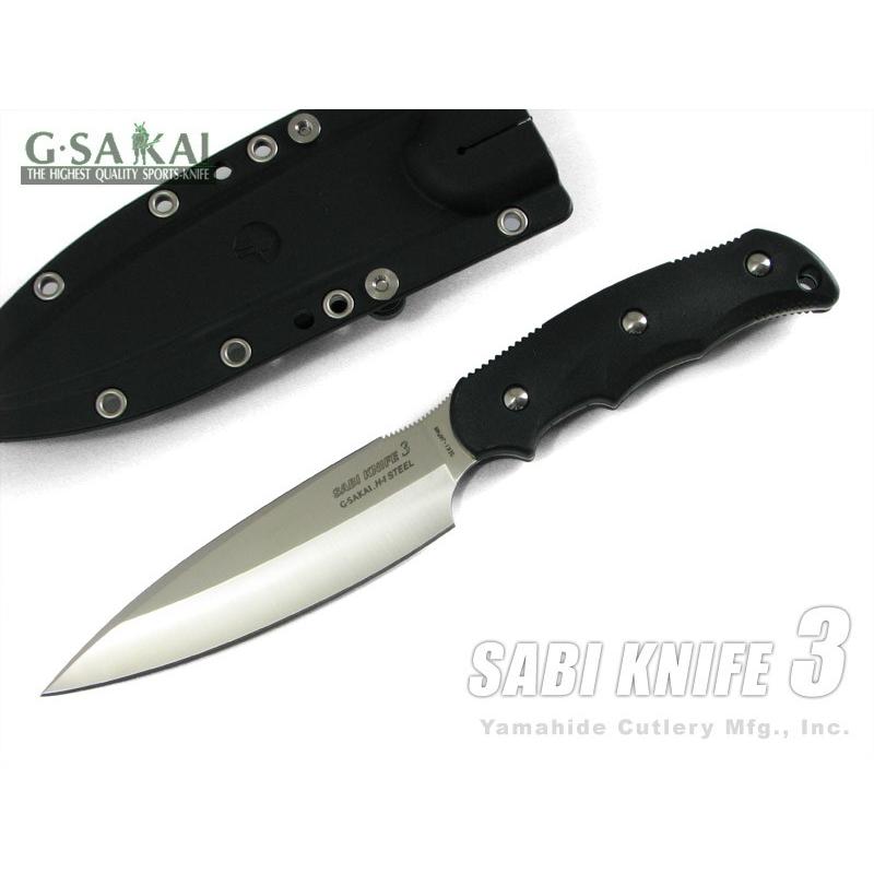 GSakai/Gサカイ　#11498 SABI KNIFE3　サビ ナイフ3　直刃/ブラック　釣りに！