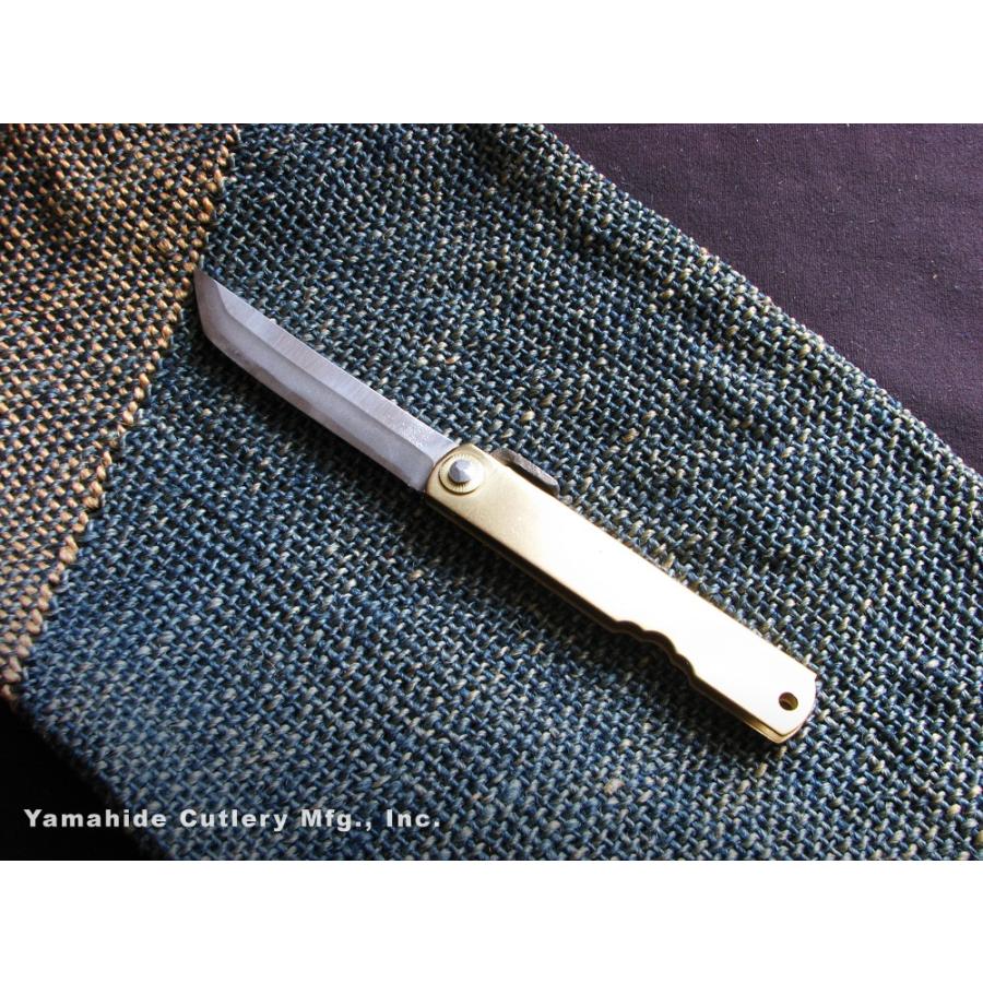 永尾かね駒製作所 肥後守 本割込 剣型 真鍮 : 世界のナイフ 山秀  