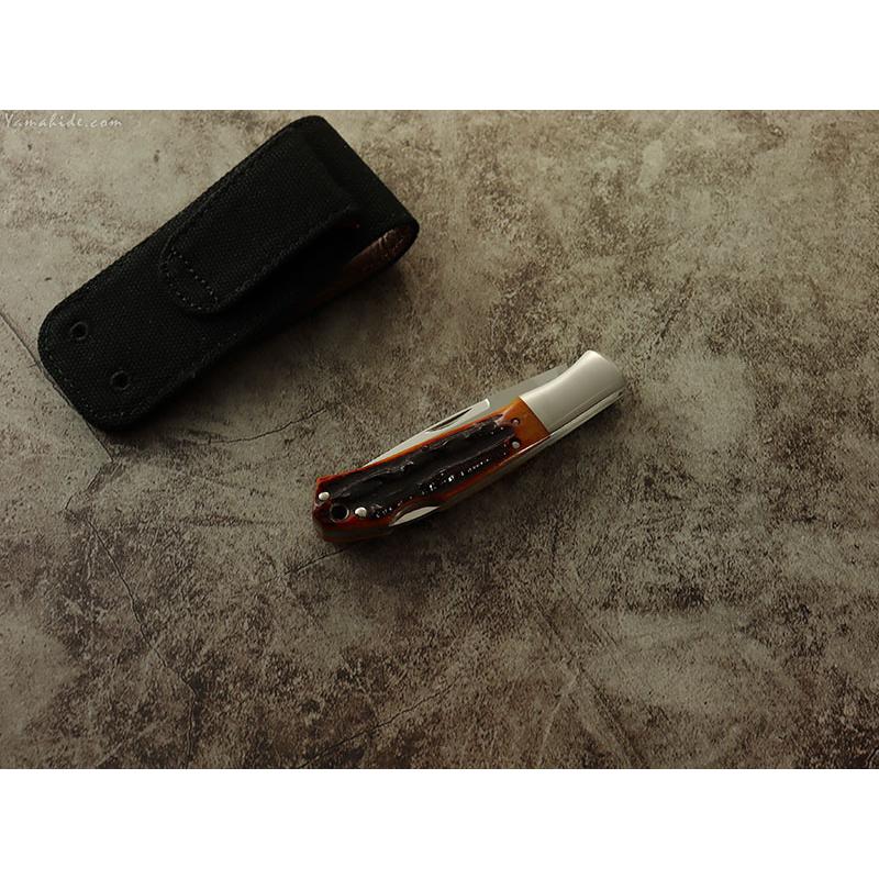 モキナイフ MK-533ANZ クロノス 中 スタッグボーン 折り畳みナイフ