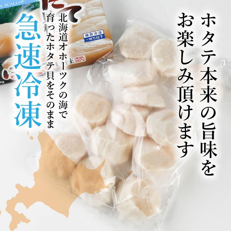 北海道 オホーツク産 刺身用 ほたて貝柱 冷凍 内容量300g : 礼文島