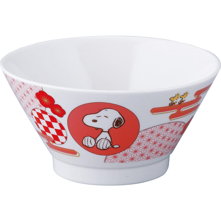 【貴重品】スヌーピー どんびえランド・ミニ SNOOPY PEANUTS スヌーピー 吉祥 麺丼（赤梅）径18cm 1000ml