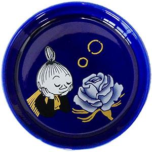 MOOMIN ムーミンX香蘭社コラボ 瑠璃プチプレート(バラ) 径10X1 MOOMIN ムーミンX香蘭社コラボ 瑠璃プチプレート(バラ) 径10X1
