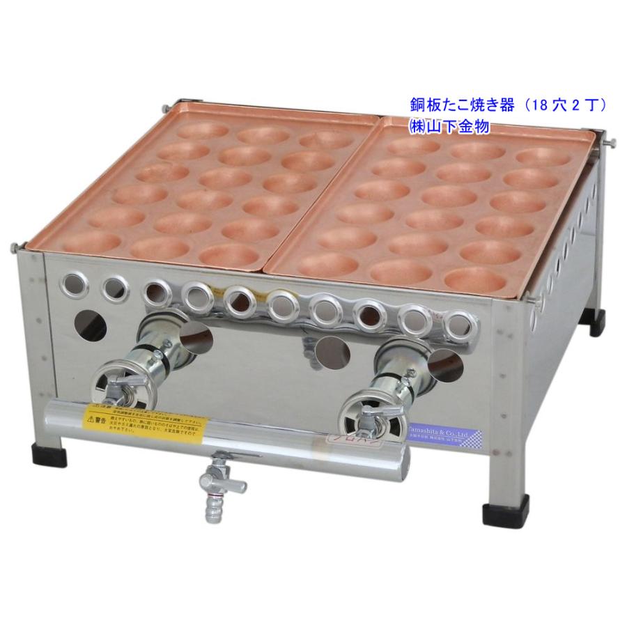 山下金物 ガス式たこ焼き器 28穴 yamakana-com_td185lng