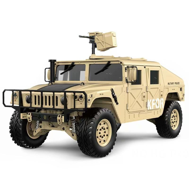1101-07　ラジコン ＪＥＥＰ HG P408 1/10 2.4G 4WD 16CH 30km / h RcモデルカーUS4X4軍用車両トラック、バッテリー充電器なし - イエロー