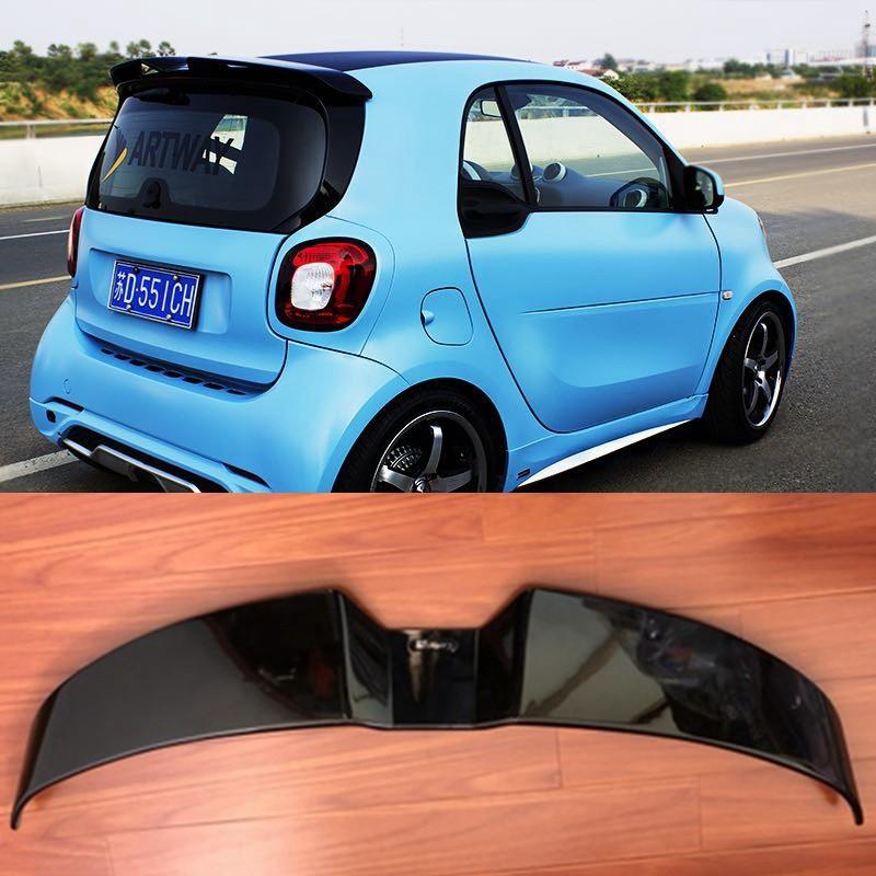 ベンツ スマート Smart Fortwo Fourfour 451 453 4ドア 2ドア リア ウィング スポイラー 黒 ブラック