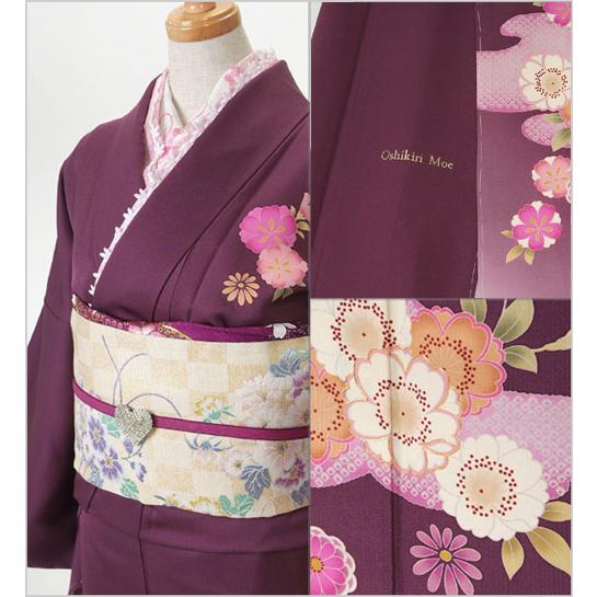 訪問着 正絹 仕立て上がり Osikiri Moe 着物 単品 紫 結婚式 入学式 入園式 卒業式 卒園式 袷 すぐに着られる 礼装 フォーマル 女性 レディース |  | 01