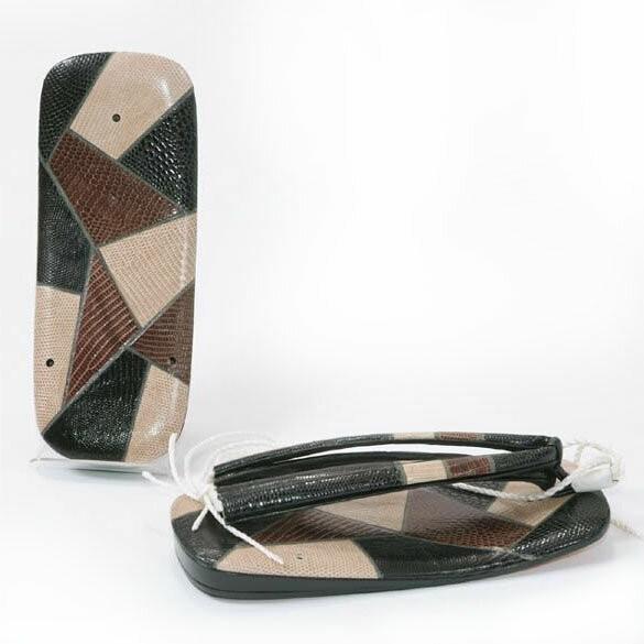 トカゲ革雪駄 パッチワーク セミオーダー雪駄 | 