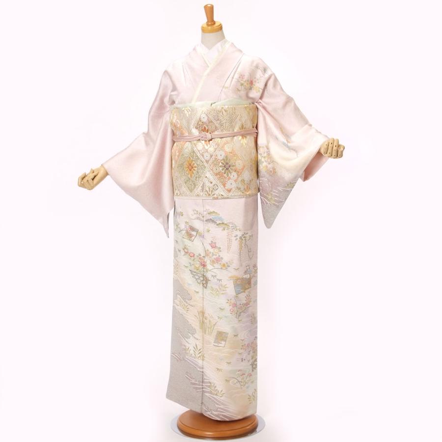 訪問着 単品 レディース 着物 仕立て上がり 正絹 袷 裏付き Mサイズ 春 秋 冬 古典 礼装 結婚式 披露宴 入学式 卒業式 結納 お茶席 七五三 薄紫 ピンク | 