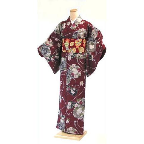 洗える着物 嵐山よしむら 単品 ポリエステル 袷 小紋 : 着物通販