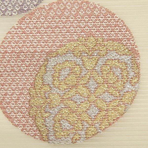 夏帯☆正絹 絽 ベージュ 名古屋帯 名古屋仕立て 楽天市場】名古屋帯 美品 逸品 夏帯 絽 鳥獣戯画 草花 ベージュ 正絹