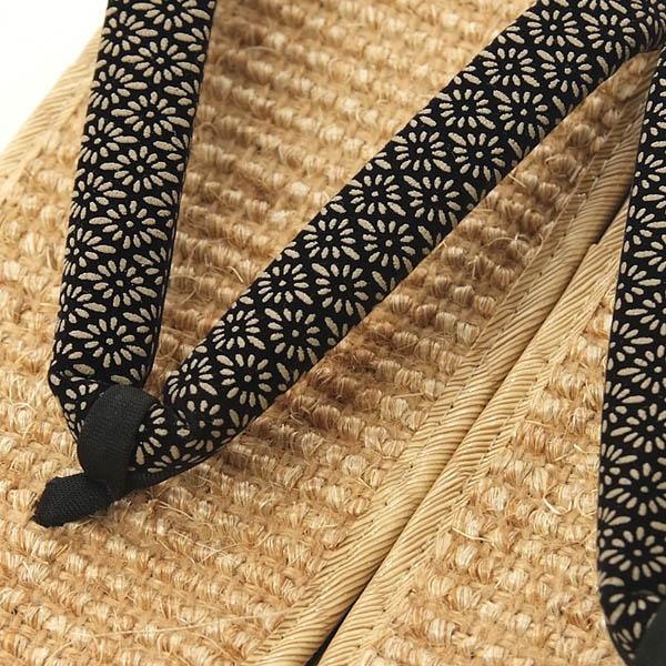 雪駄 メンズ 3Lサイズ 25-26cm ムシロ 編み 本革底 三枚芯 印伝調鼻緒 履きやすくて歩きやすい 2柄 |  | 04