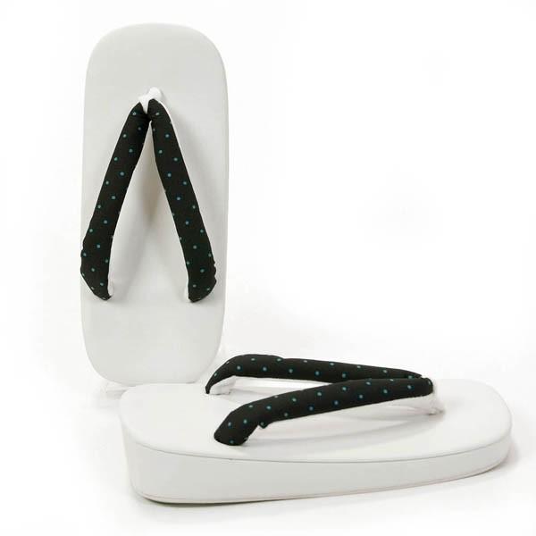 雪駄 メンズ Lサイズ 厚め台 太め鼻緒 カジュアル 草履 男性用 履物 マット台 白 ギフト プレゼント 父の日ギフトにも | 