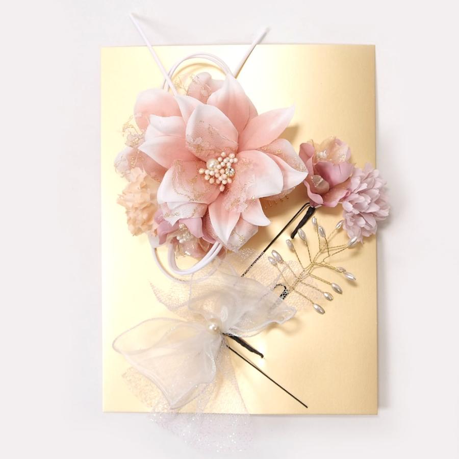 髪飾り 振袖 成人式 袴 4個セット Uピン シャルマン 花 レース リボン 可愛い おしゃれ 日本製 ピンク | 