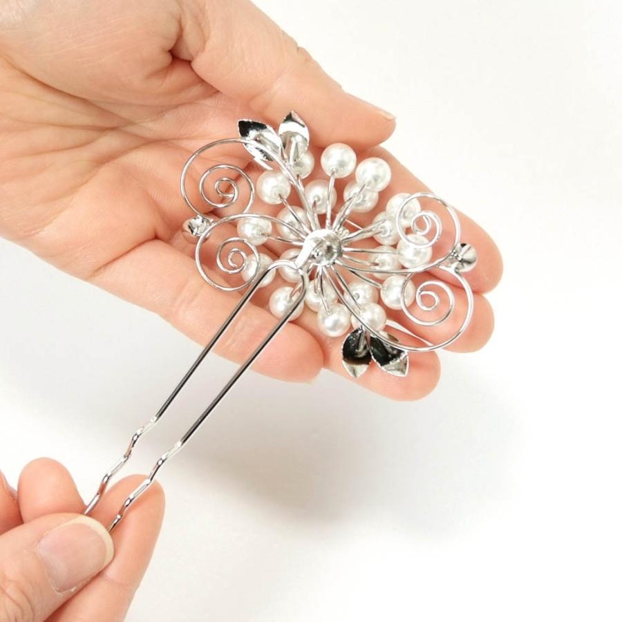 髪飾り 和装 かんざし 大きいタイプ シルバー フォーマル 礼装 振袖 訪問着 留袖 入学式 卒業式 ギフト プレゼントにも |  | 03