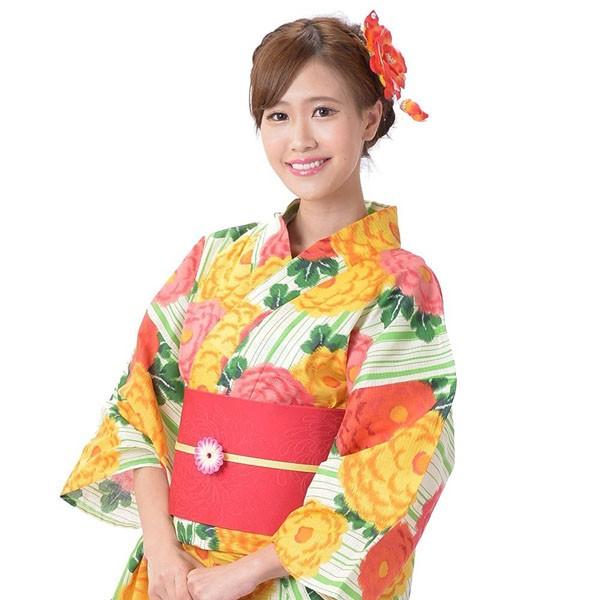 ゆかた 女性 3点セット 玉城ティナ×キスミス 生成り地に菊 : 着物通販