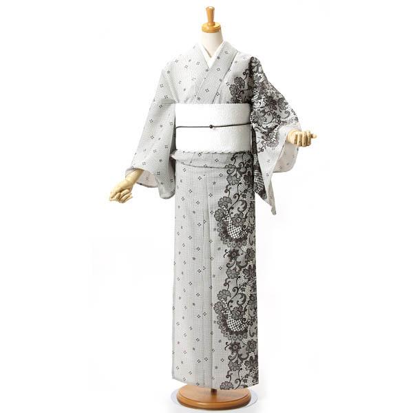 撫松庵　未使用　浴衣　セオアルファ　浴衣単品 撫松庵 あやめ縞 黒 セオアルファ 単衣 夏着物 浴衣 菖蒲 仕立て上がり