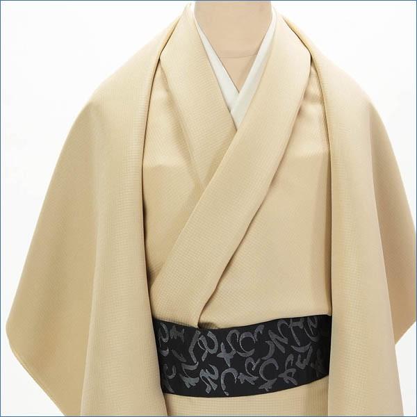 紳士 着物 反物 正絹 天蚕糸（てんさんし） 伊と幸 あずさ縮緬 日本の絹 キングサイズ お仕立て承りますの画像