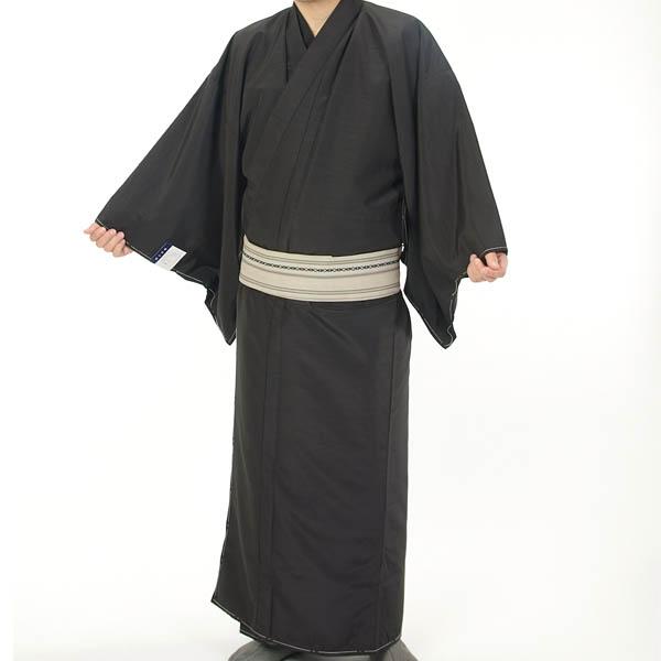 紳士 男 メンズ 着物 羽織 2点セット M・L・LL 3サイズ 洗える着物 ポリエステル アンサンブル カジュアル 正月 初詣 黒 : 着物 ...