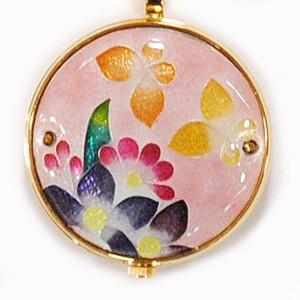 懐中時計 国産 七宝 花と蝶（ピンク）花の香りシリーズ ギフト 化粧箱入り