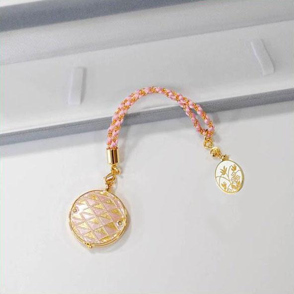 懐中時計 国産 七宝（金ピンク）吉彩シリーズ クオーツ セイコー製 チャーム付き 化粧箱入り【記念品・お祝い・ギフトに最適】【お取り寄せ商品】の画像