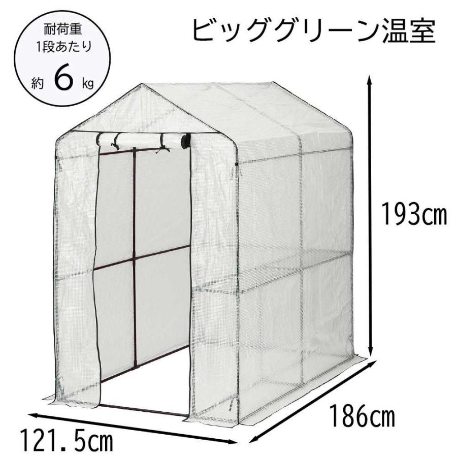 武田コーポレーション ビッググリーン温室 幅121.5×奥行186×高さ193cm 