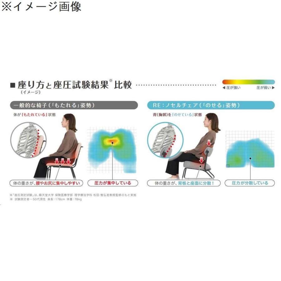 ドウシシャ ノセルチェア コンパクト ダークブラウン [イス 疲れにくい 体圧 分散 椅子] RE-AC DBR｜yamakishi｜03