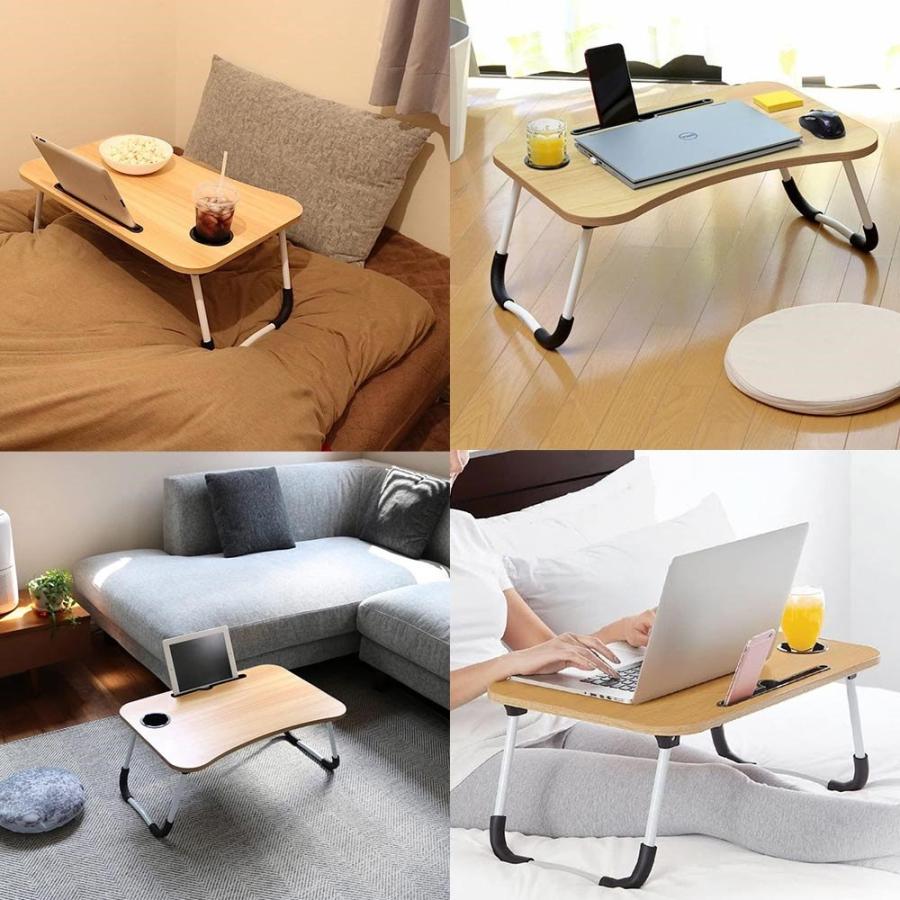 トレードワン 折りたたみ ガジェットテーブル ブラウン [机 デスク