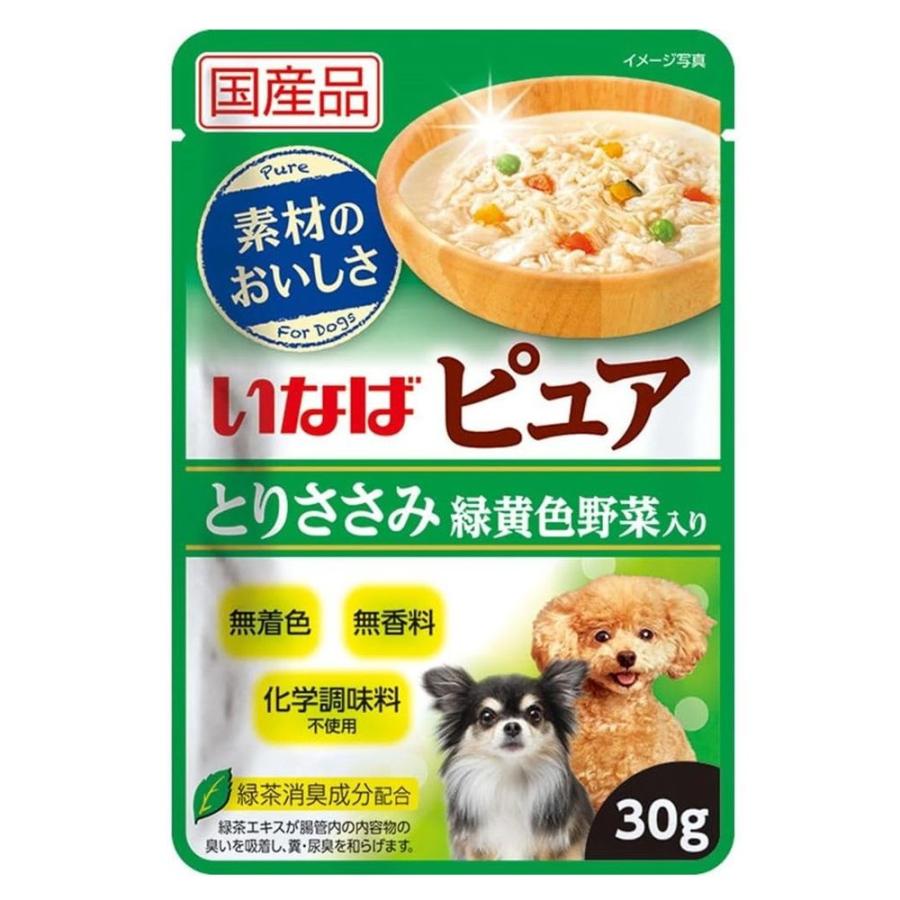 いなばペットフード ピュア パウチ とりささみ 緑黄色野菜入り