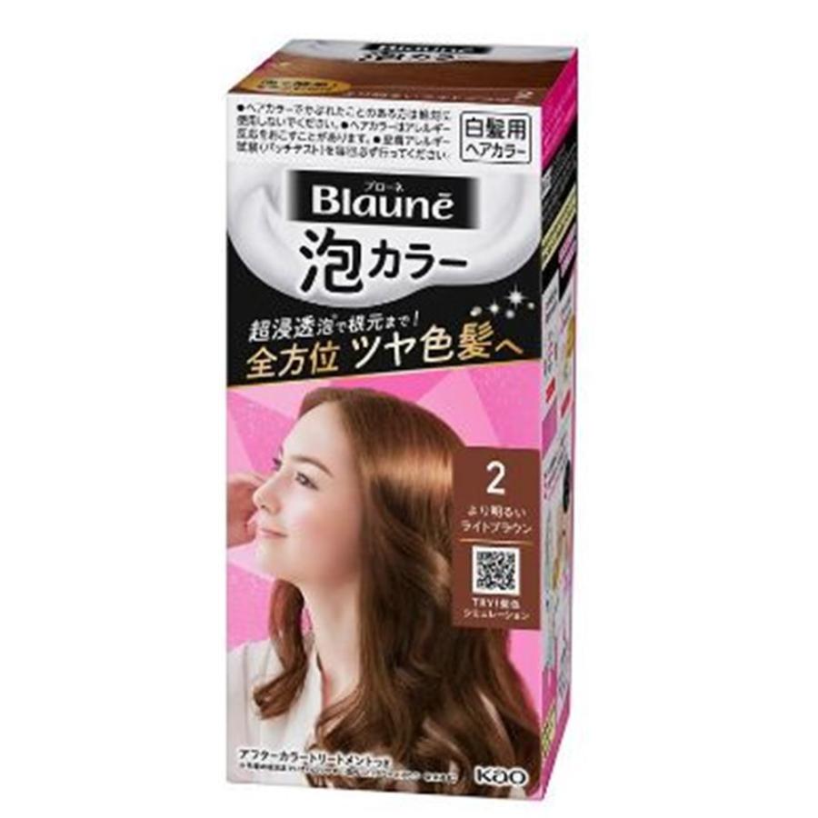 ブローネ 花王 泡カラー[白髪用ヘアカラー 簡単 根元 ツヤ色髪 染め