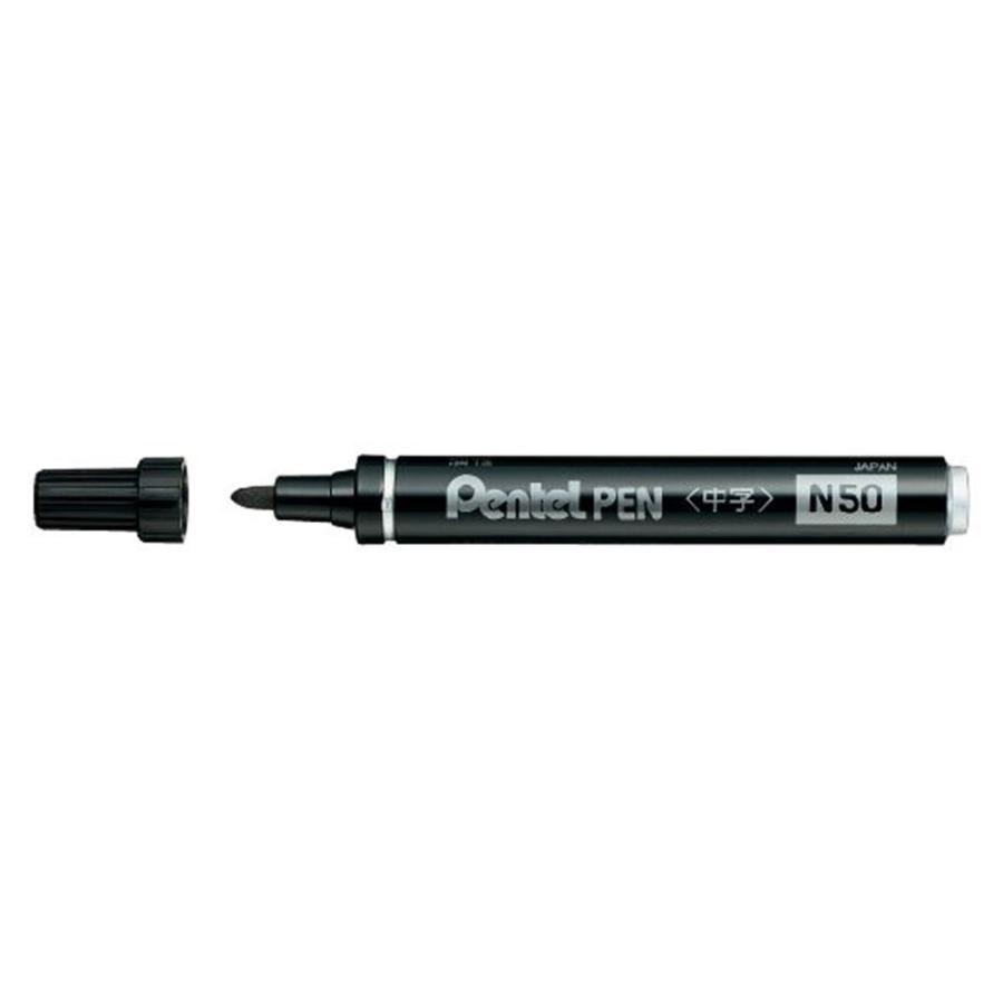 ぺんてる（Pentel） ぺんてるペンN50（中字1.5mm）【インク：黒】油性マーカー [N50-AD] 爆買 : ヤマキシヤフー店 ...