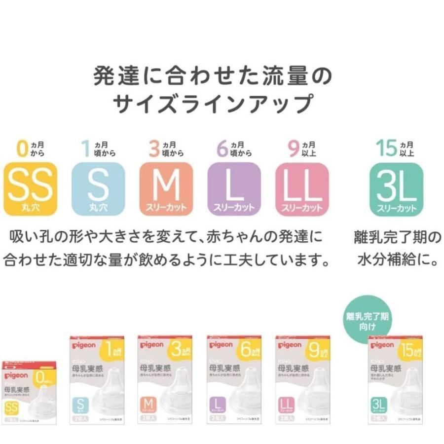 母乳実感 ピジョン 乳首 3ヵ月〜 (M) [哺乳瓶 ほ乳瓶 Mサイズ ミルク