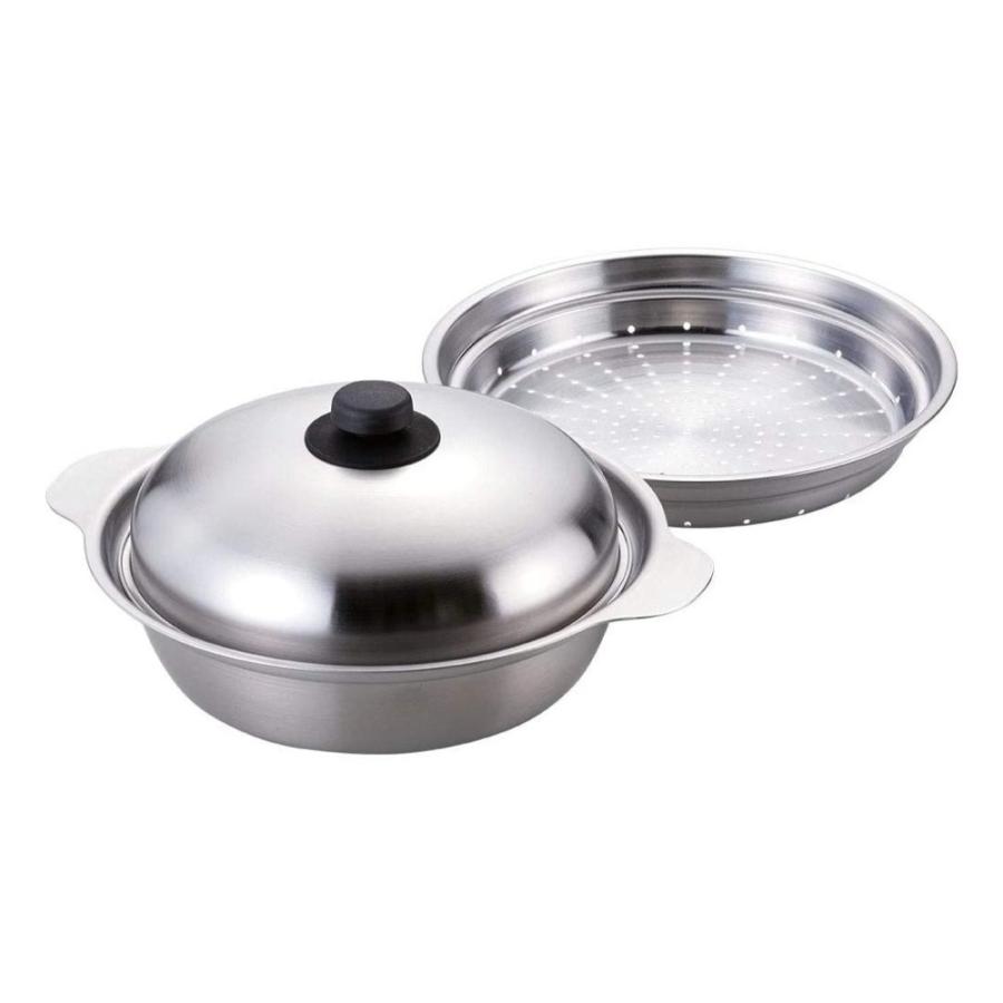 ♥豪華で高級【 ステンレス皿 食器 ・２人鍋用】&【ステンレス卓上丸型コンロ】 Amazon.co.jp: カクセー 四季彩 IH対応 丸型 卓上 2色鍋 28cm 3~5人用