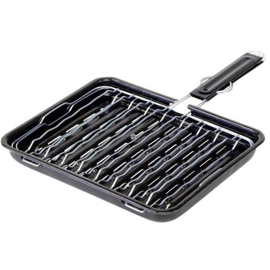 竹原製缶 魚焼き網 ガス火専用 セラグリル ホーロー加工 合わせ網 M