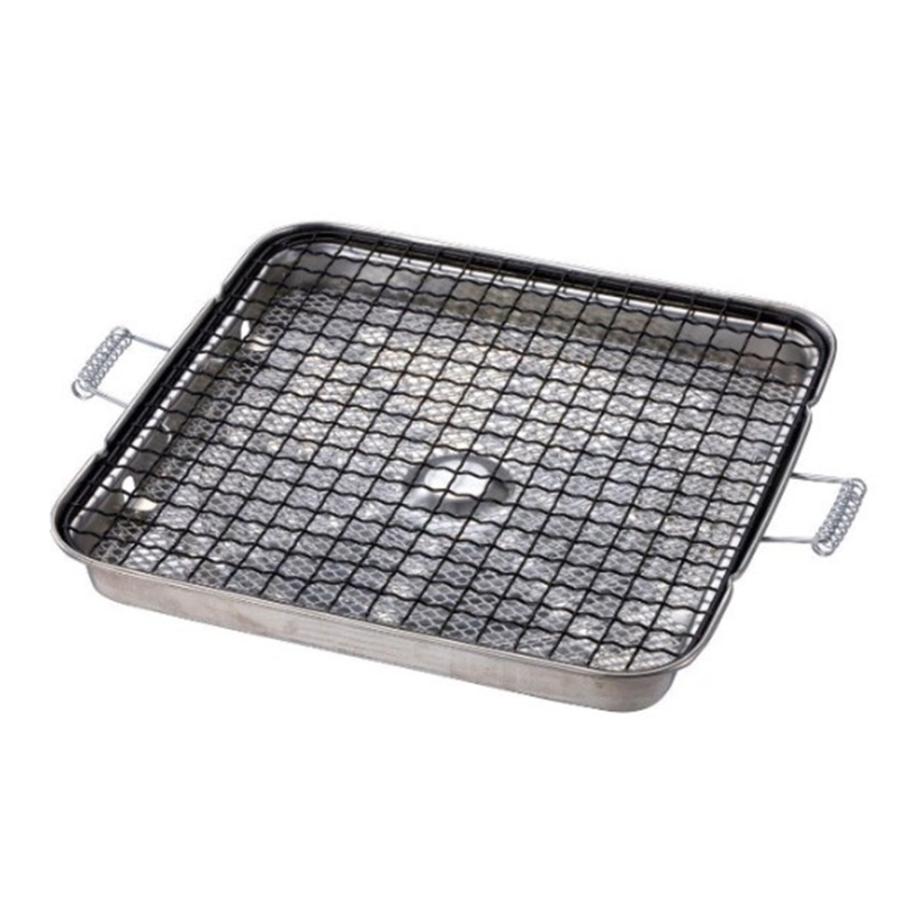 竹原製缶 こんがりもち焼き セラミック 角型 フッ素コート ガス火用