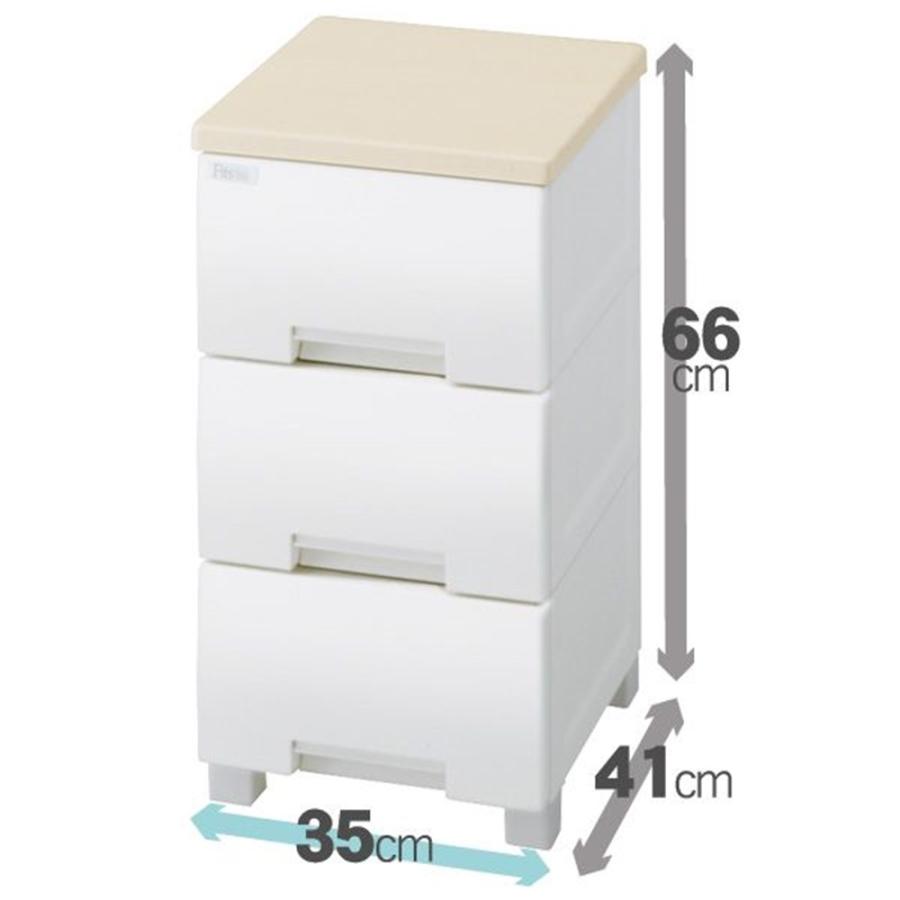 天馬 フィッツプラス F3503 【幅35cm×3段】(ホワイト/メープル