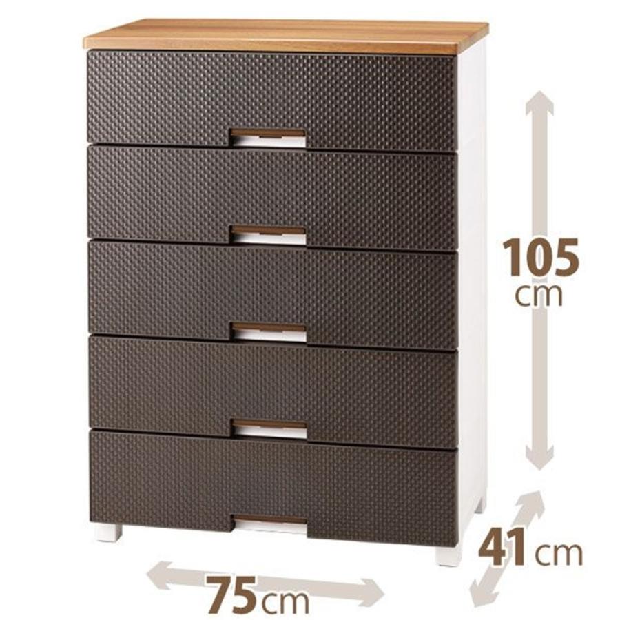 天馬 フィッツプラス メッシュ FM7505 【幅75cm×5段】BR(ブラウン