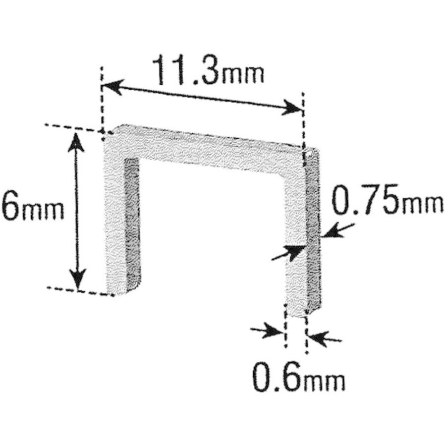 GREATTOOL USB充電2wayタッカー専用 ステープル 6×11.3mm 1000本 GTTA-S6｜yamakishi｜02