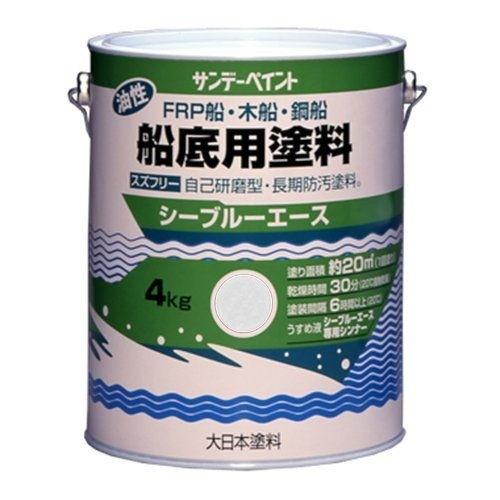 サンデーペイント 4906754258888 シーブルエース油性船底用塗料 ホワイト 4K シーブルーエース油性船底塗料 4kg サンデーペイント シーブルーエース油性船底塗料（ホワイト） 【4kg