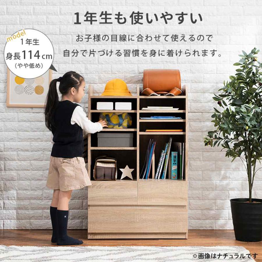 萩原スリーアイ ランドセルラック(ホワイトウォッシ) [キッズ 棚 組立式] 【北海道・沖縄・離島・時間帯指定・同梱不可】 RCC-1624WS 【C】【Q2】【代引不可】の画像